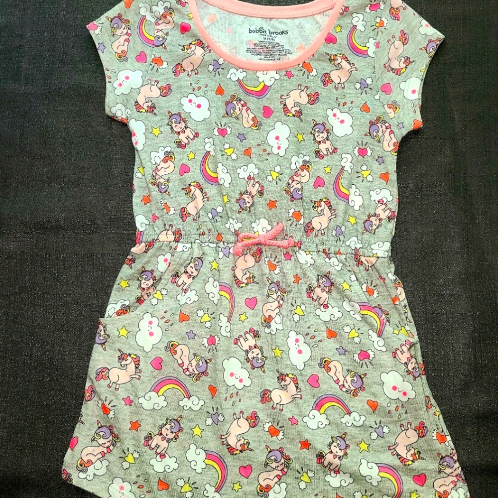 New Girl's Medium 7/8 Unicorn Dress